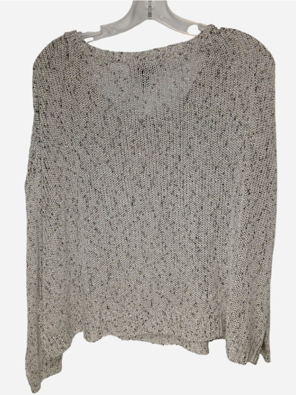 Jessica Simpson Gray Marled Open-Knit Sweater - Picture 3 of 6